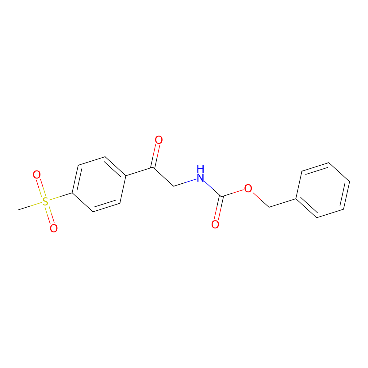 benzyl N-[2-(4-methanesulfonylphenyl)-2-oxoethyl]carbamate molecular structure, CAS 2680757-07-5