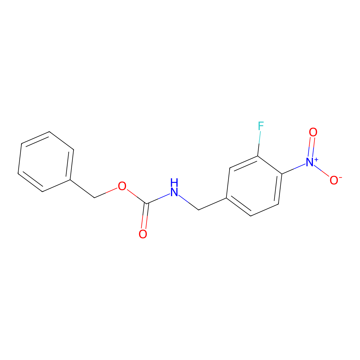benzyl N-[(3-fluoro-4-nitrophenyl)methyl]carbamate molecular structure, CAS 2680757-11-1