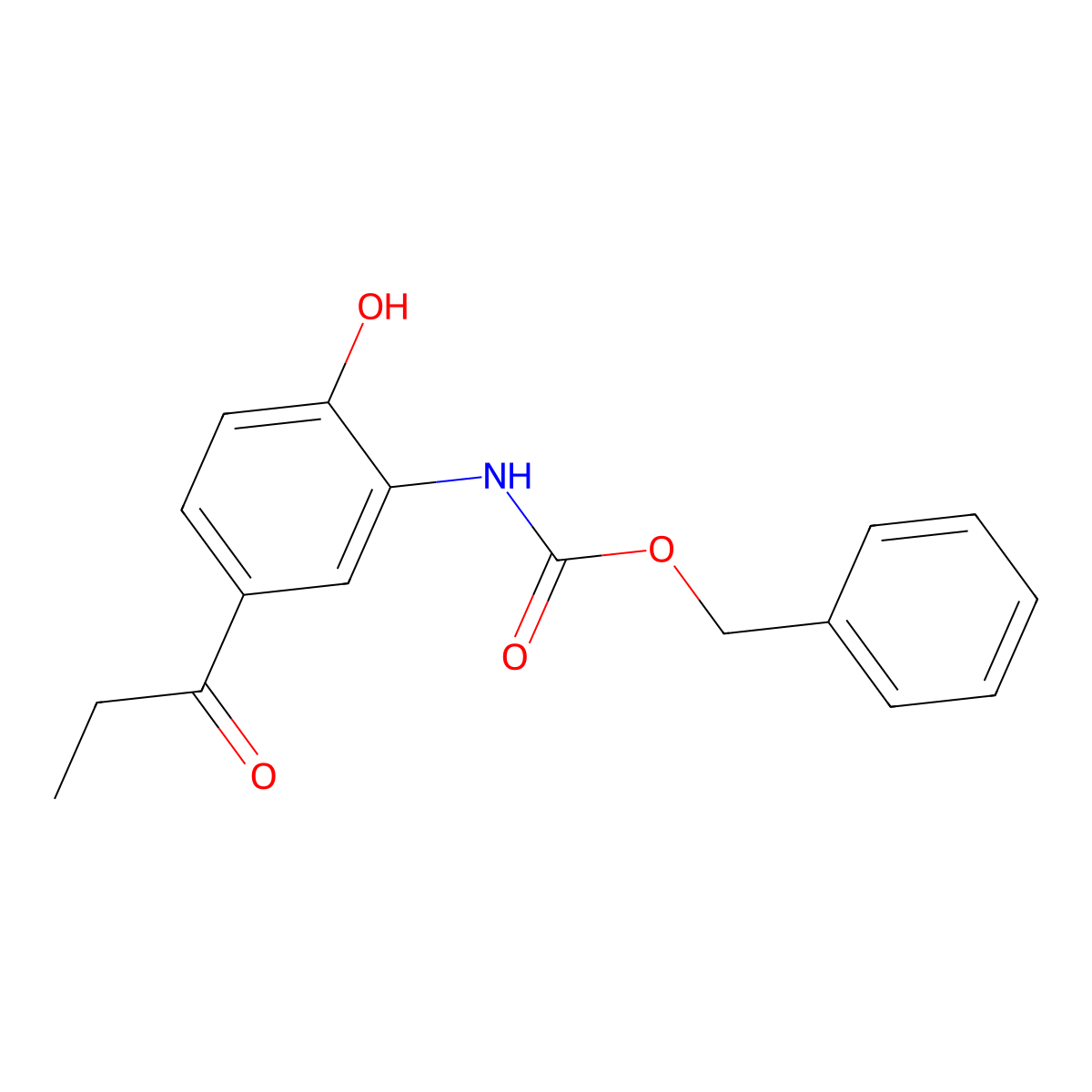 benzyl N-(2-hydroxy-5-propanoylphenyl)carbamate molecular structure, CAS 2680757-26-8