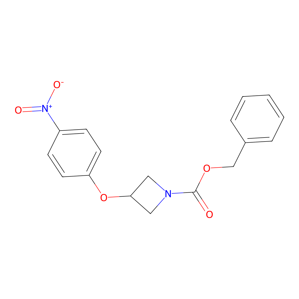 Benzyl 3-(4-nitrophenoxy)azetidine-1-carboxylate molecular structure, CAS 2680757-27-9