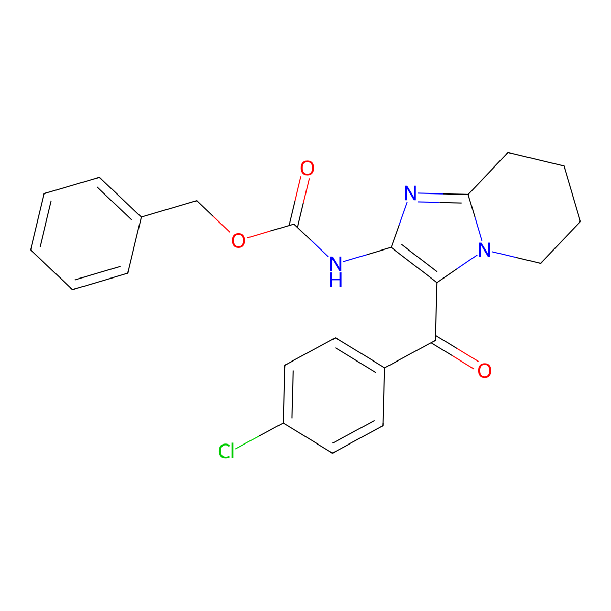 benzyl N-[3-(4-chlorobenzoyl)-5H,6H,7H,8H-imidazo[1,2-a]pyridin-2-yl]carbamate molecular structure, CAS 2680757-41-7