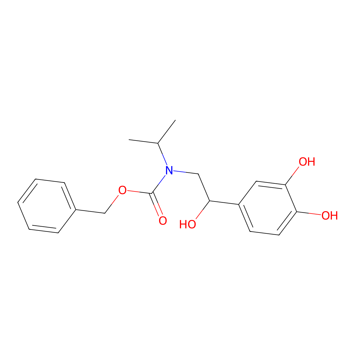 benzyl N-[2-(3,4-dihydroxyphenyl)-2-hydroxyethyl]-N-(propan-2-yl)carbamate molecular structure, CAS 2680757-43-9