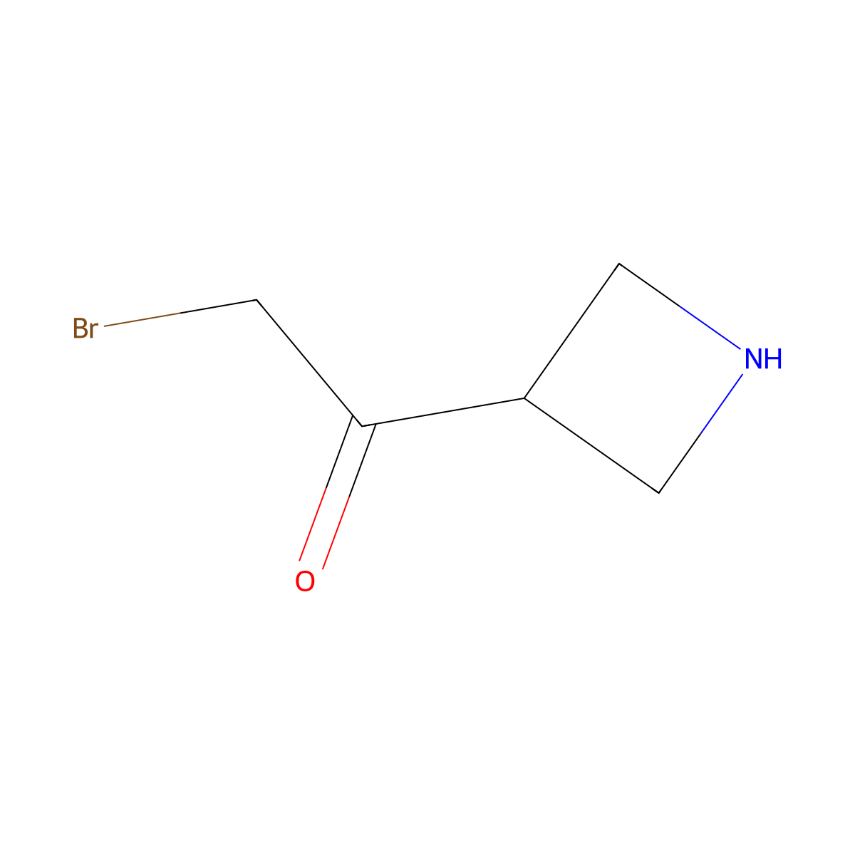 1-(Azetidin-3-yl)-2-bromoethan-1-one molecular structure, CAS 2680757-44-0