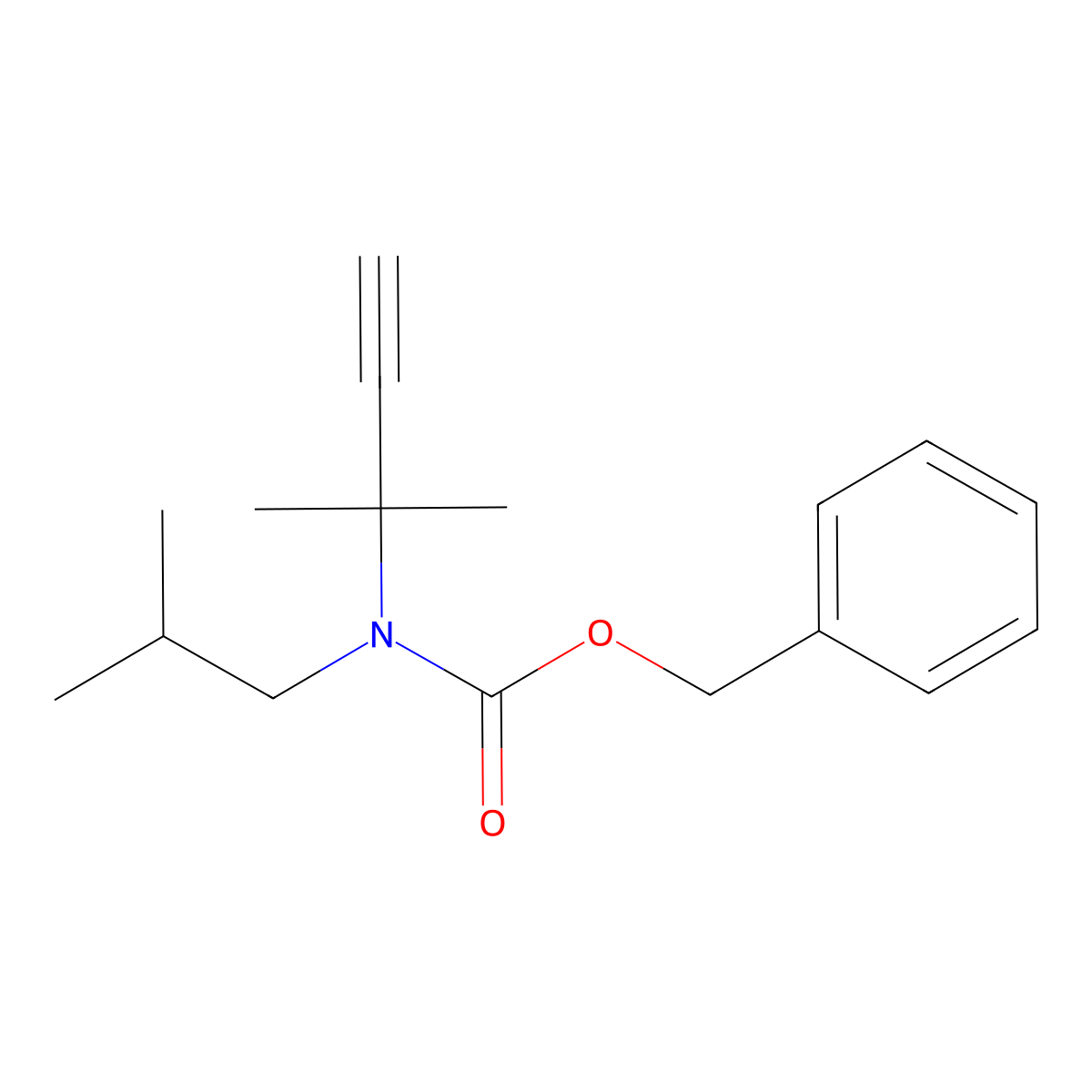benzyl N-(2-methylbut-3-yn-2-yl)-N-(2-methylpropyl)carbamate molecular structure, CAS 2680757-50-8