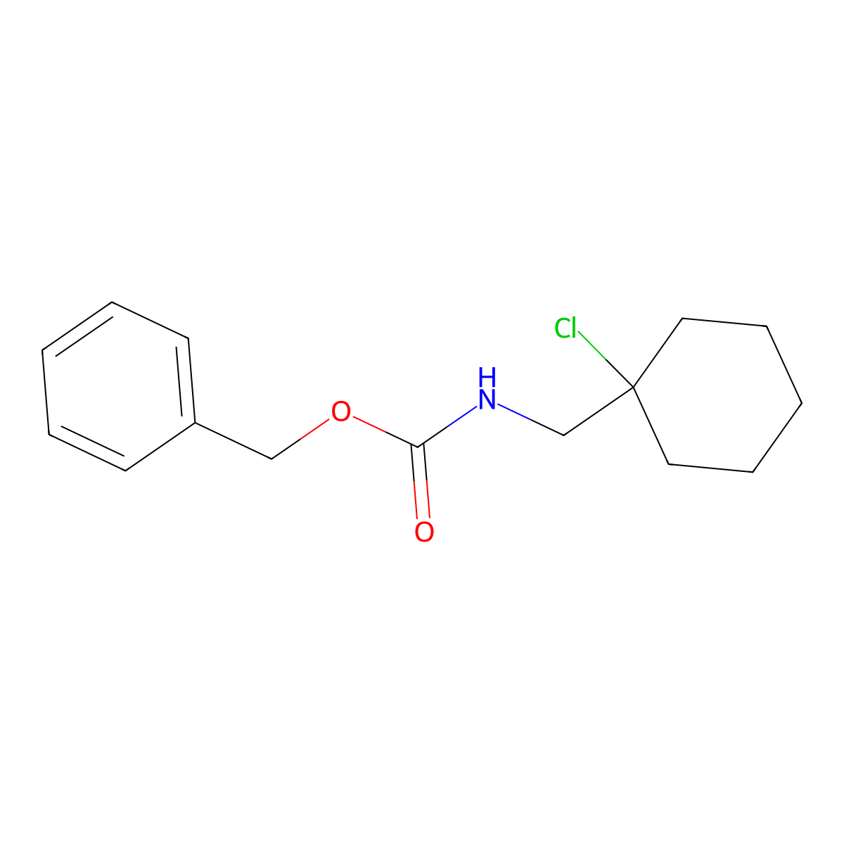 benzyl N-[(1-chlorocyclohexyl)methyl]carbamate molecular structure, CAS 2680757-51-9