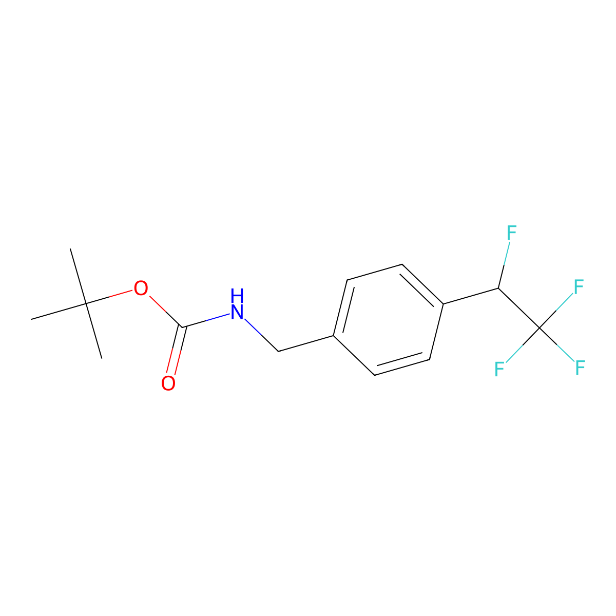 tert-butyl N-{[4-(1,2,2,2-tetrafluoroethyl)phenyl]methyl}carbamate molecular structure, CAS 2680757-57-5
