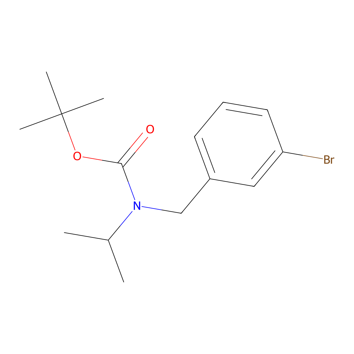 tert-butyl N-[(3-bromophenyl)methyl]-N-(propan-2-yl)carbamate molecular structure, CAS 2680757-65-5