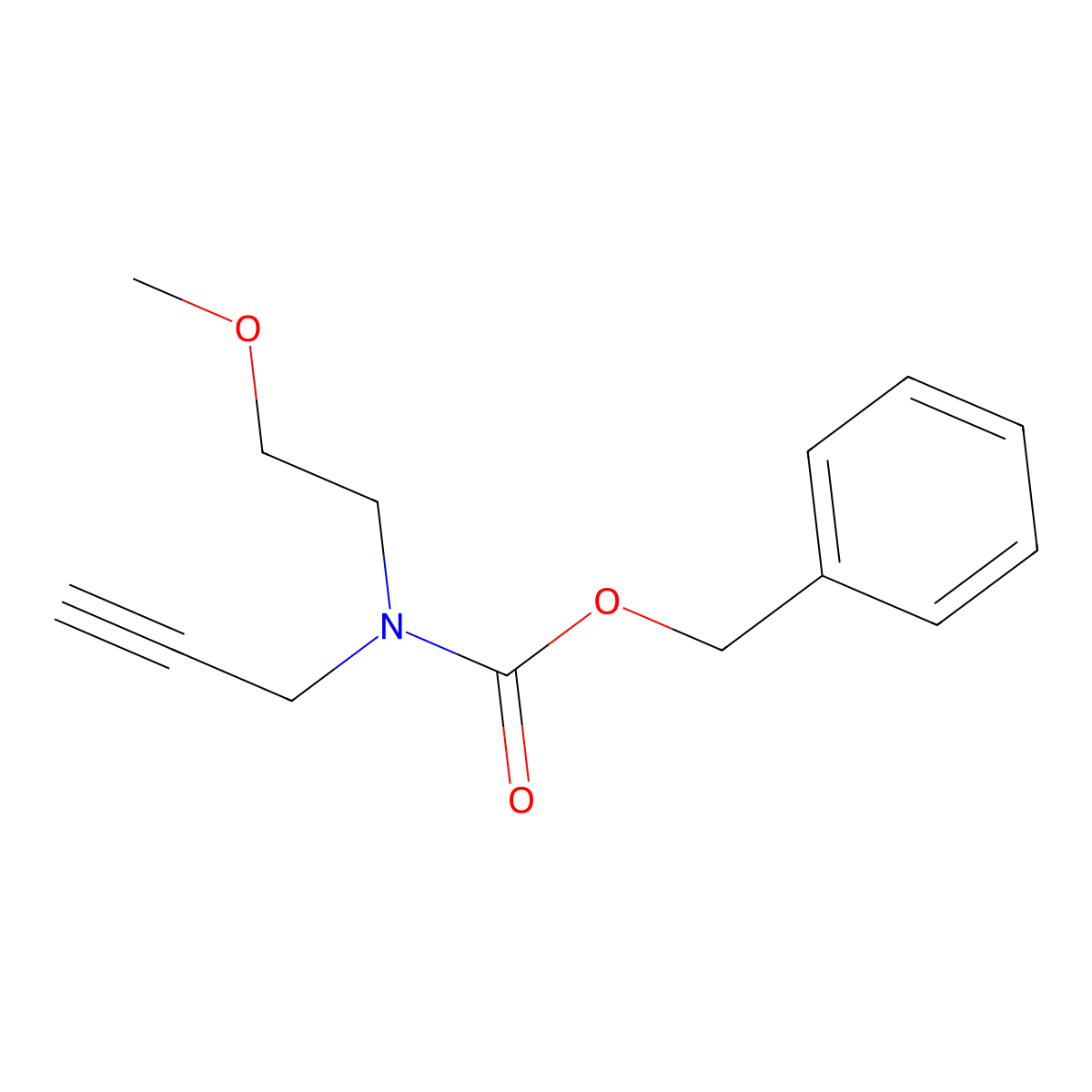benzyl N-(2-methoxyethyl)-N-(prop-2-yn-1-yl)carbamate molecular structure, CAS 2680757-83-7