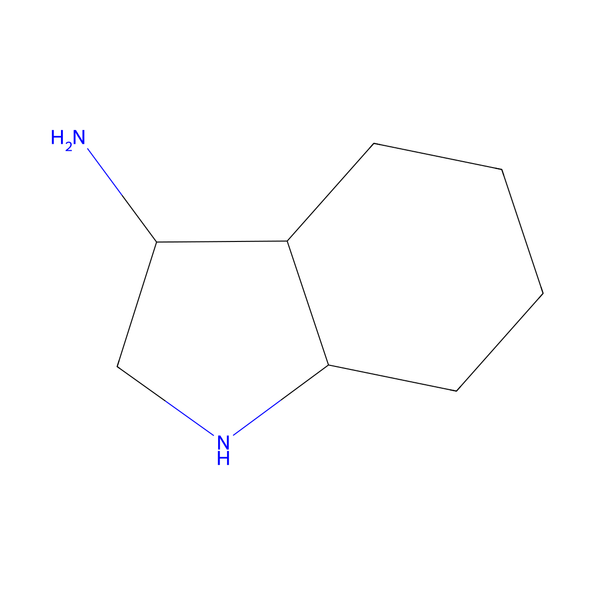octahydro-1H-indol-3-amine molecular structure, CAS 2680757-90-6