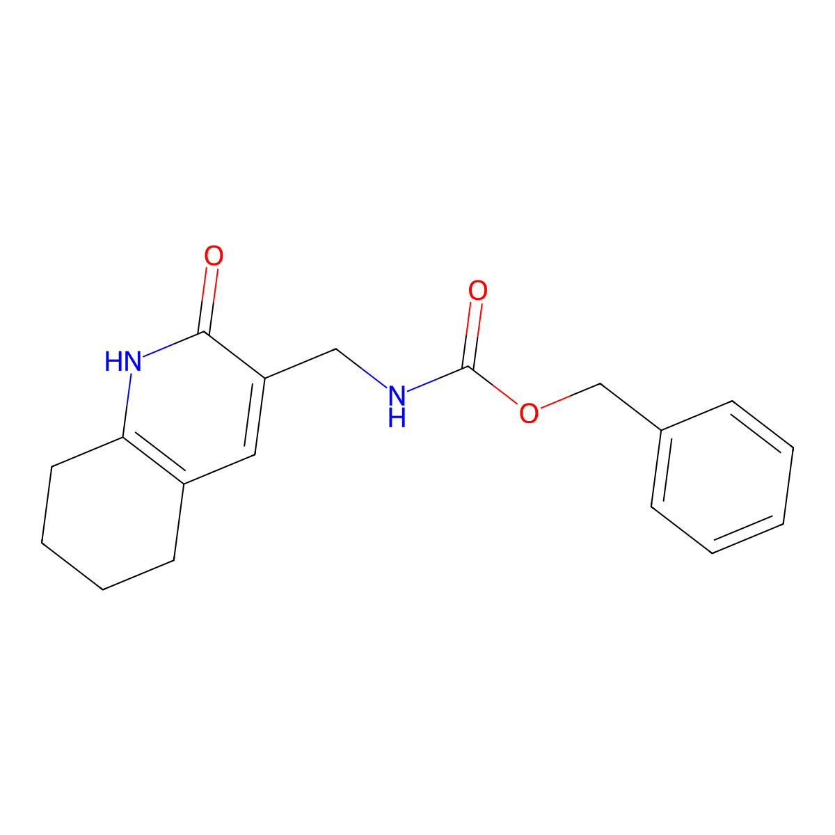 benzyl N-[(2-hydroxy-5,6,7,8-tetrahydroquinolin-3-yl)methyl]carbamate molecular structure, CAS 2680757-99-5