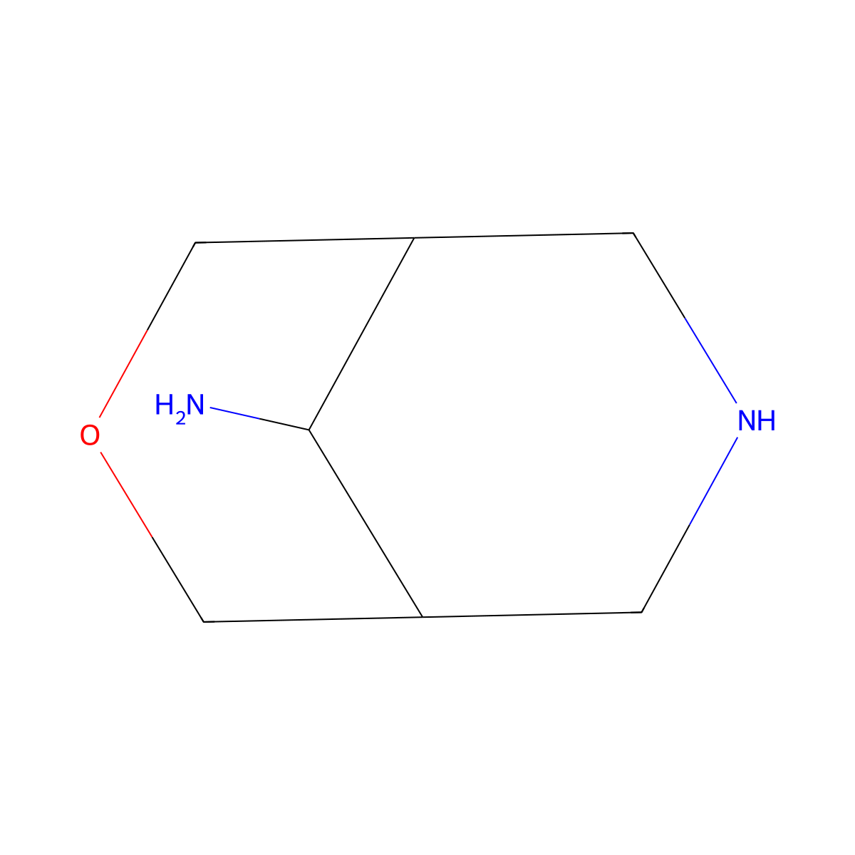 3-Oxa-7-azabicyclo[3.3.1]nonan-9-amine molecular structure, CAS 2680758-05-6