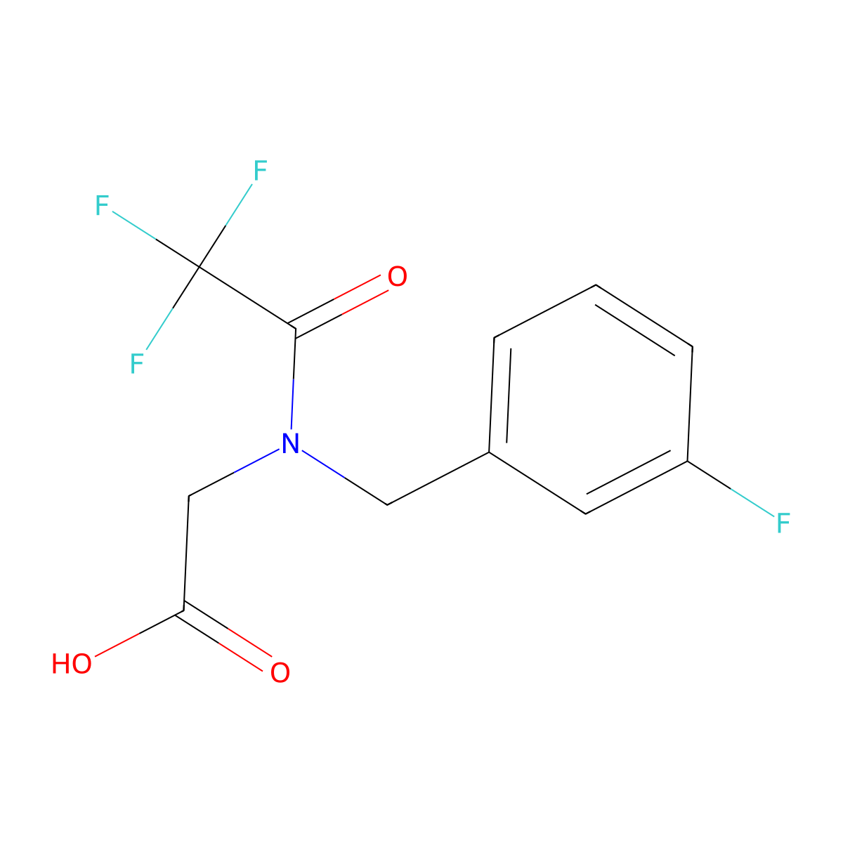 2-{2,2,2-trifluoro-N-[(3-fluorophenyl)methyl]acetamido}acetic acid molecular structure, CAS 2680758-08-9