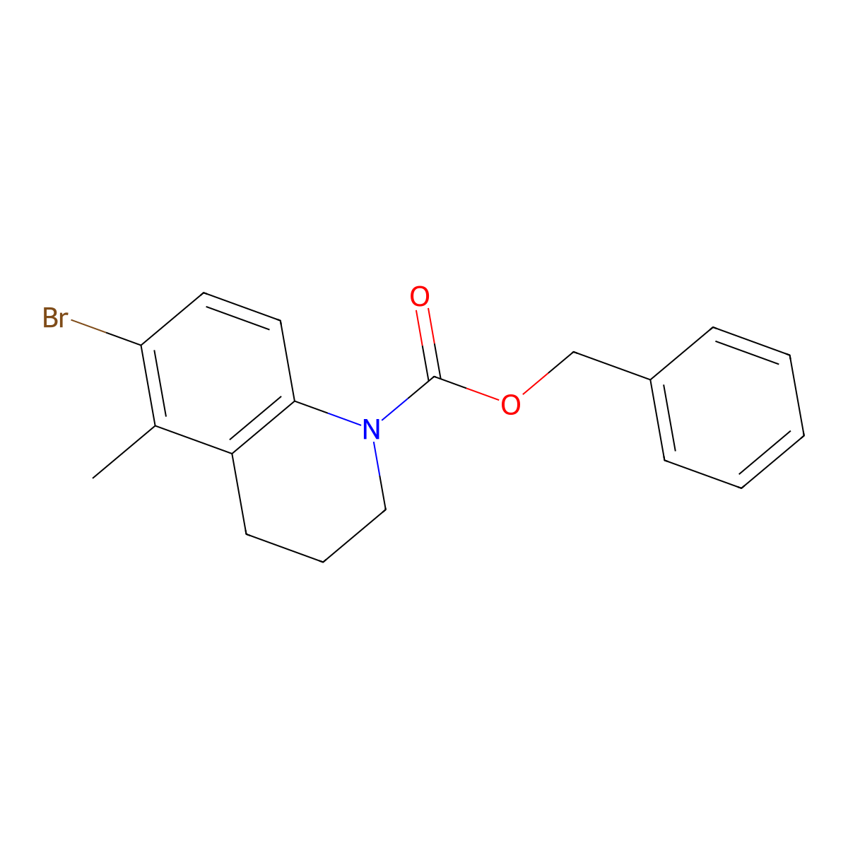 Benzyl 6-bromo-5-methyl-1,2,3,4-tetrahydroquinoline-1-carboxylate molecular structure, CAS 2680758-20-5