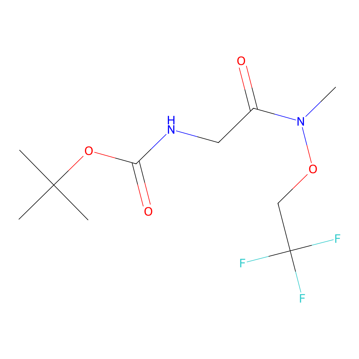 tert-butyl N-{[methyl(2,2,2-trifluoroethoxy)carbamoyl]methyl}carbamate molecular structure, CAS 2680758-22-7