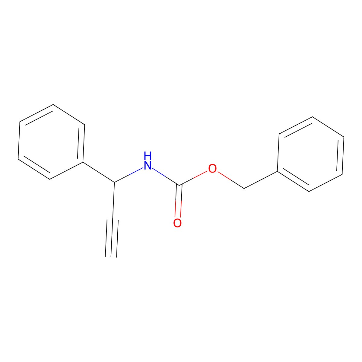 benzyl N-(1-phenylprop-2-yn-1-yl)carbamate molecular structure, CAS 2680758-33-0