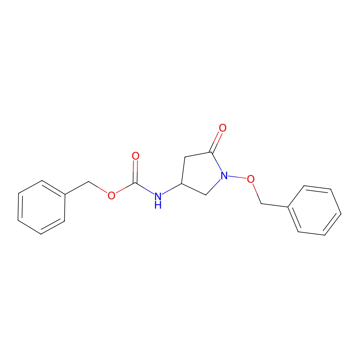 benzyl N-[1-(benzyloxy)-5-oxopyrrolidin-3-yl]carbamate molecular structure, CAS 2680758-40-9