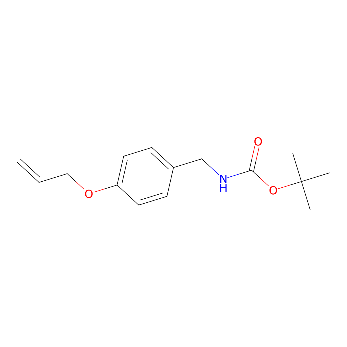 tert-butyl N-{[4-(prop-2-en-1-yloxy)phenyl]methyl}carbamate molecular structure, CAS 2680758-45-4