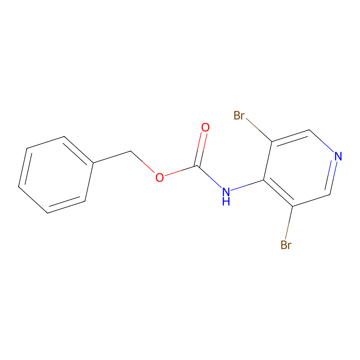 benzyl N-(3,5-dibromopyridin-4-yl)carbamate molecular structure, CAS 2680758-53-4