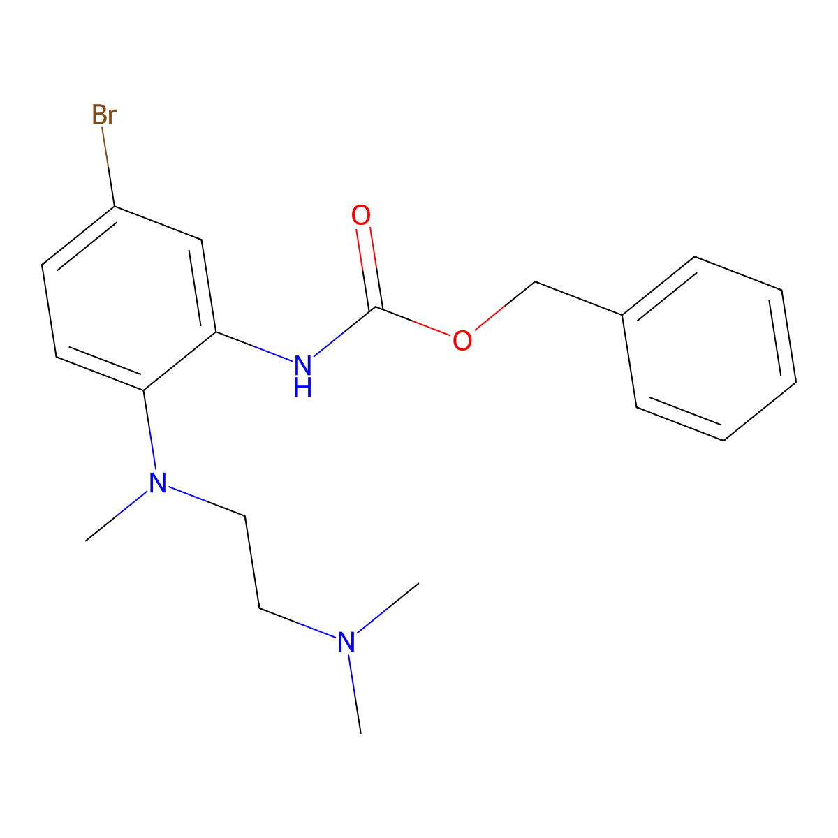 benzyl N-(5-bromo-2-{[2-(dimethylamino)ethyl](methyl)amino}phenyl)carbamate molecular structure, CAS 2680758-72-7