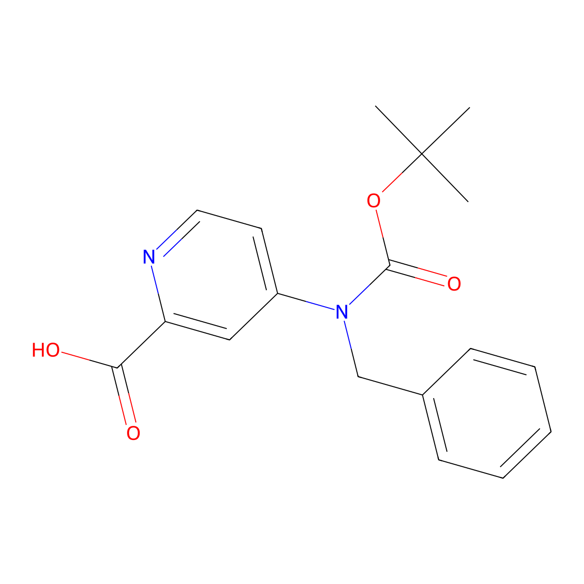 4-{Benzyl[(tert-butoxy)carbonyl]amino}pyridine-2-carboxylic acid molecular structure, CAS 2680758-81-8