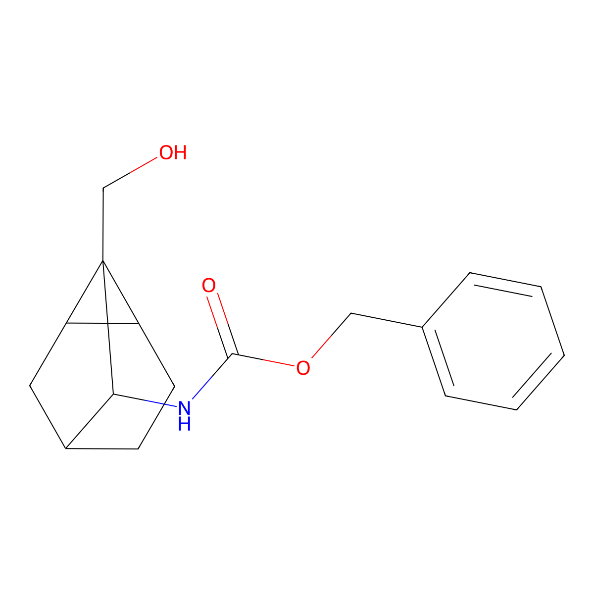 benzyl N-[7-(hydroxymethyl)tricyclo[3.2.1.0,2,7]octan-6-yl]carbamate molecular structure, CAS 2680758-93-2