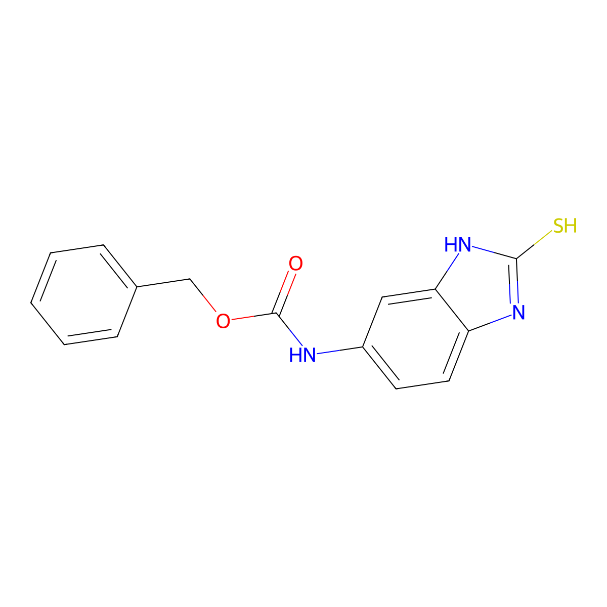 benzyl N-(2-sulfanyl-1H-1,3-benzodiazol-6-yl)carbamate molecular structure, CAS 2680759-16-2