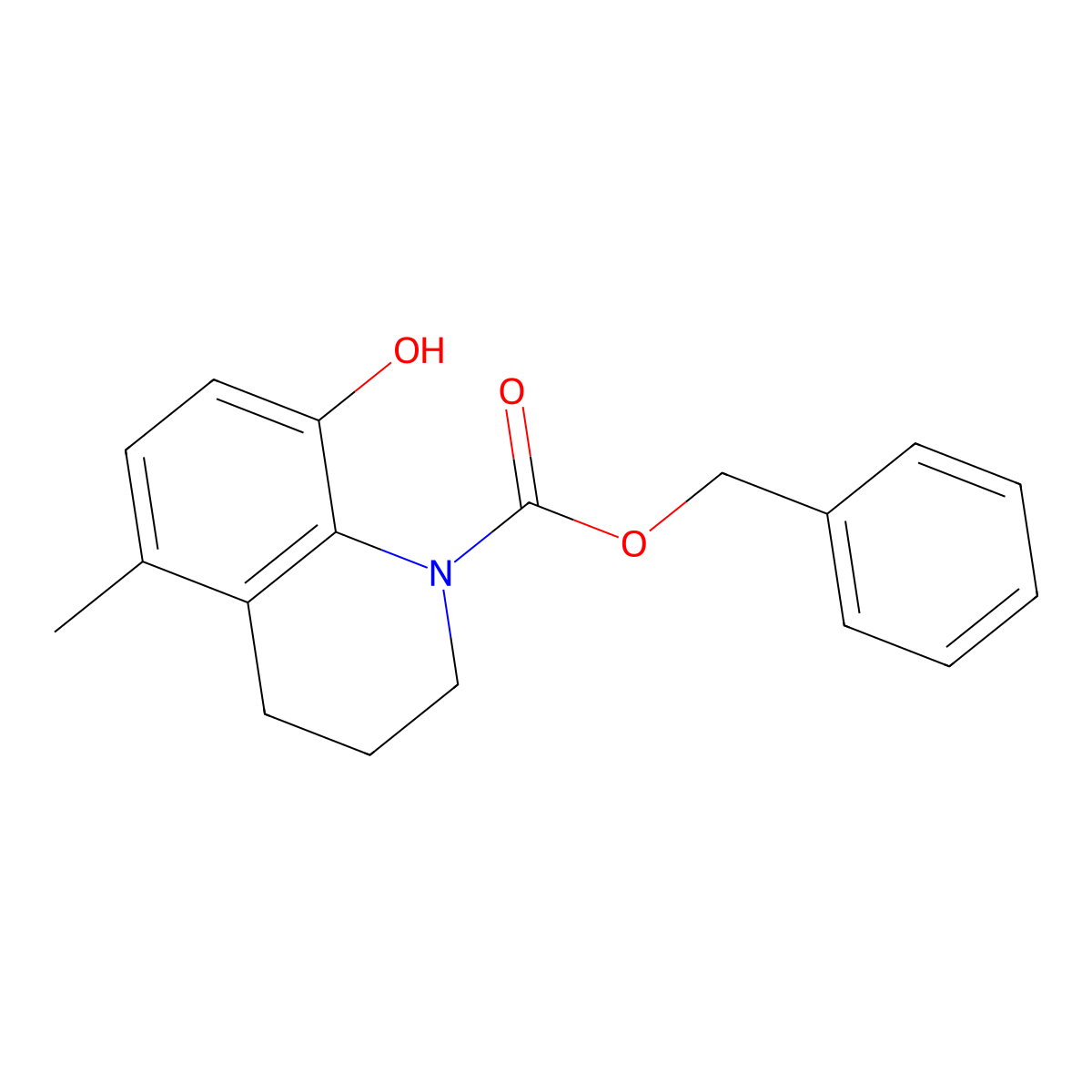 Benzyl 8-hydroxy-5-methyl-1,2,3,4-tetrahydroquinoline-1-carboxylate molecular structure, CAS 2680759-32-2