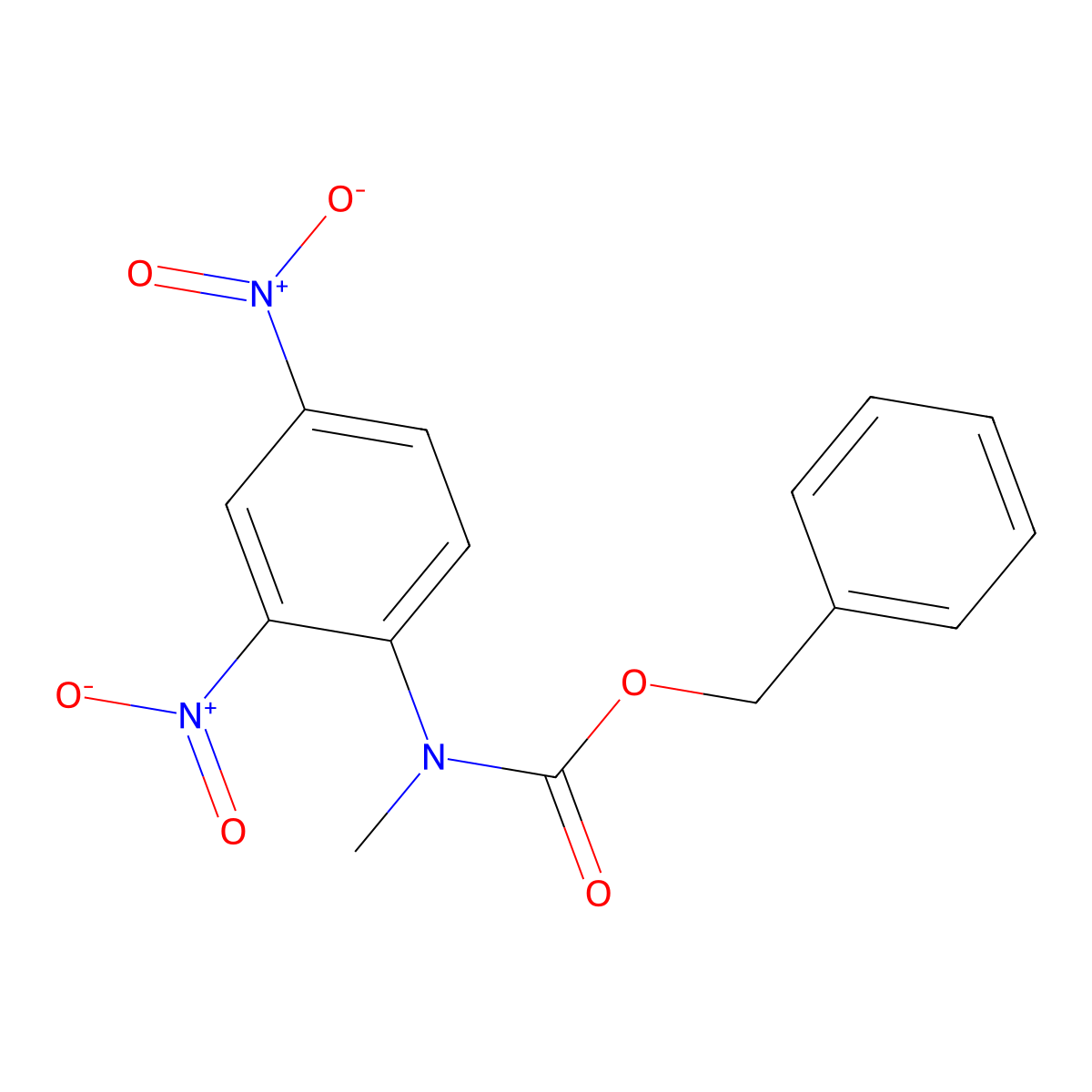 benzyl N-(2,4-dinitrophenyl)-N-methylcarbamate molecular structure, CAS 2680759-37-7