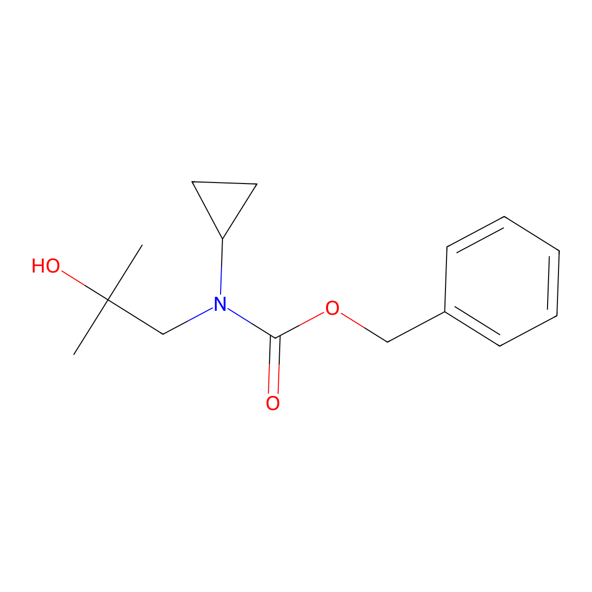 benzyl N-cyclopropyl-N-(2-hydroxy-2-methylpropyl)carbamate molecular structure, CAS 2680759-38-8