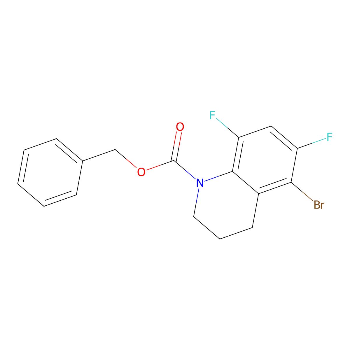 Benzyl 5-bromo-6,8-difluoro-1,2,3,4-tetrahydroquinoline-1-carboxylate molecular structure, CAS 2680759-59-3