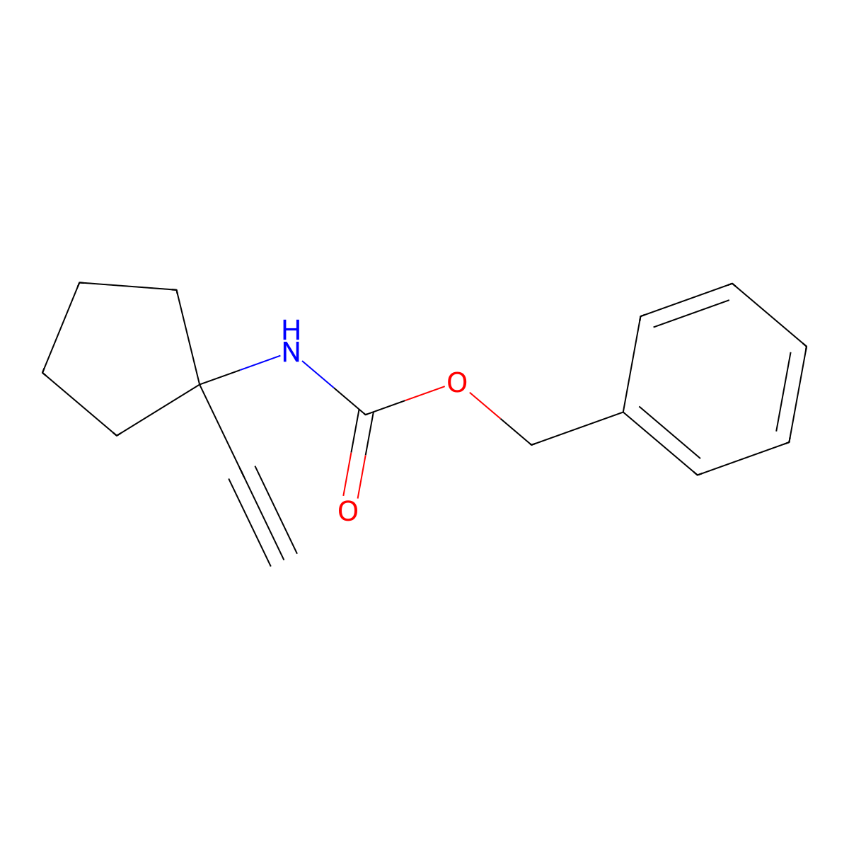 benzyl N-(1-ethynylcyclopentyl)carbamate molecular structure, CAS 2680759-63-9