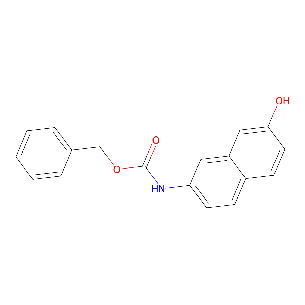 benzyl N-(7-hydroxynaphthalen-2-yl)carbamate molecular structure, CAS 2680759-69-5