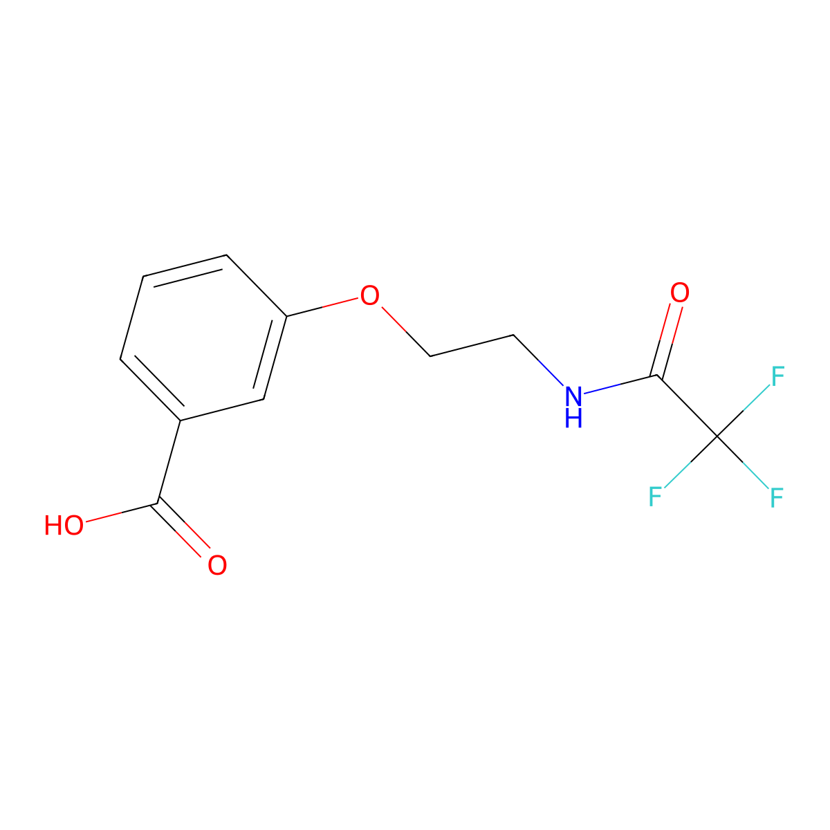 3-[2-(Trifluoroacetamido)ethoxy]benzoic acid molecular structure, CAS 2680759-99-1