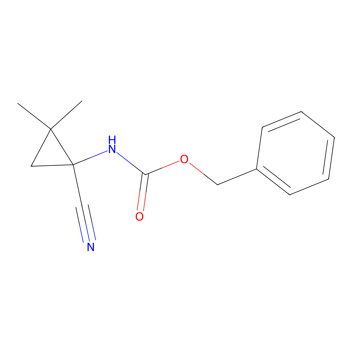 benzyl N-(1-cyano-2,2-dimethylcyclopropyl)carbamate molecular structure, CAS 2680760-02-3