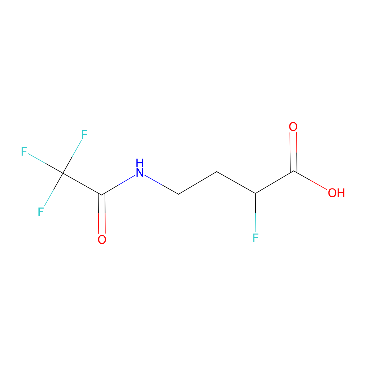 2-Fluoro-4-(trifluoroacetamido)butanoic acid molecular structure, CAS 2680760-10-3