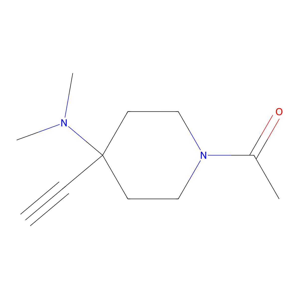 1-[4-(Dimethylamino)-4-ethynylpiperidin-1-yl]ethan-1-one molecular structure, CAS 2680760-13-6