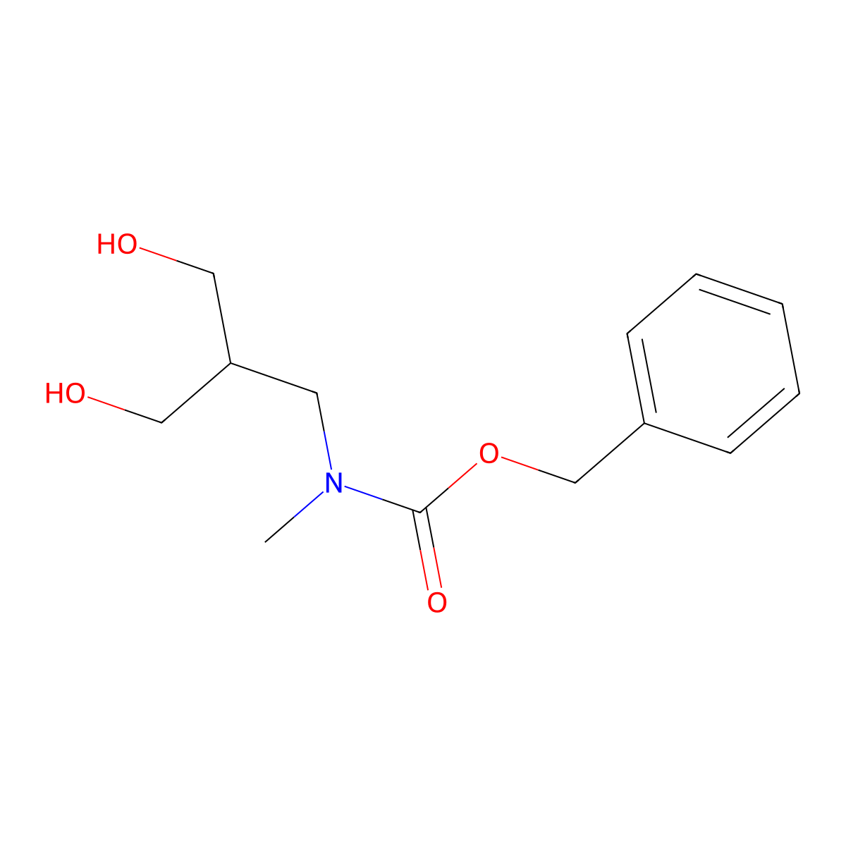 benzyl N-[3-hydroxy-2-(hydroxymethyl)propyl]-N-methylcarbamate molecular structure, CAS 2680760-18-1