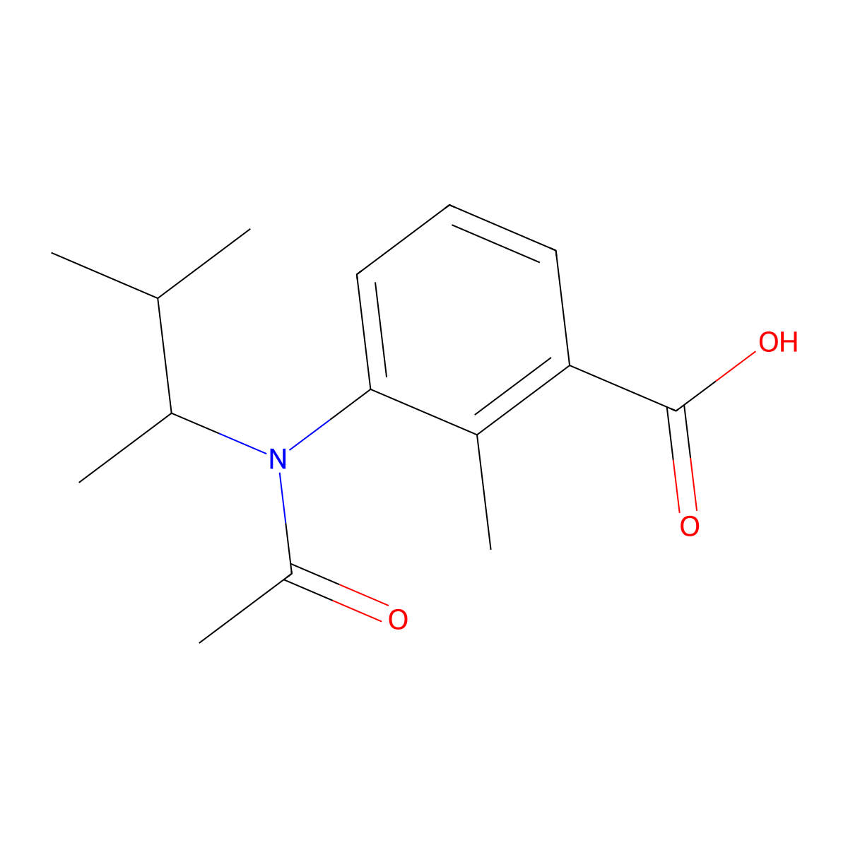 2-methyl-3-[N-(3-methylbutan-2-yl)acetamido]benzoic acid molecular structure, CAS 2680760-46-5