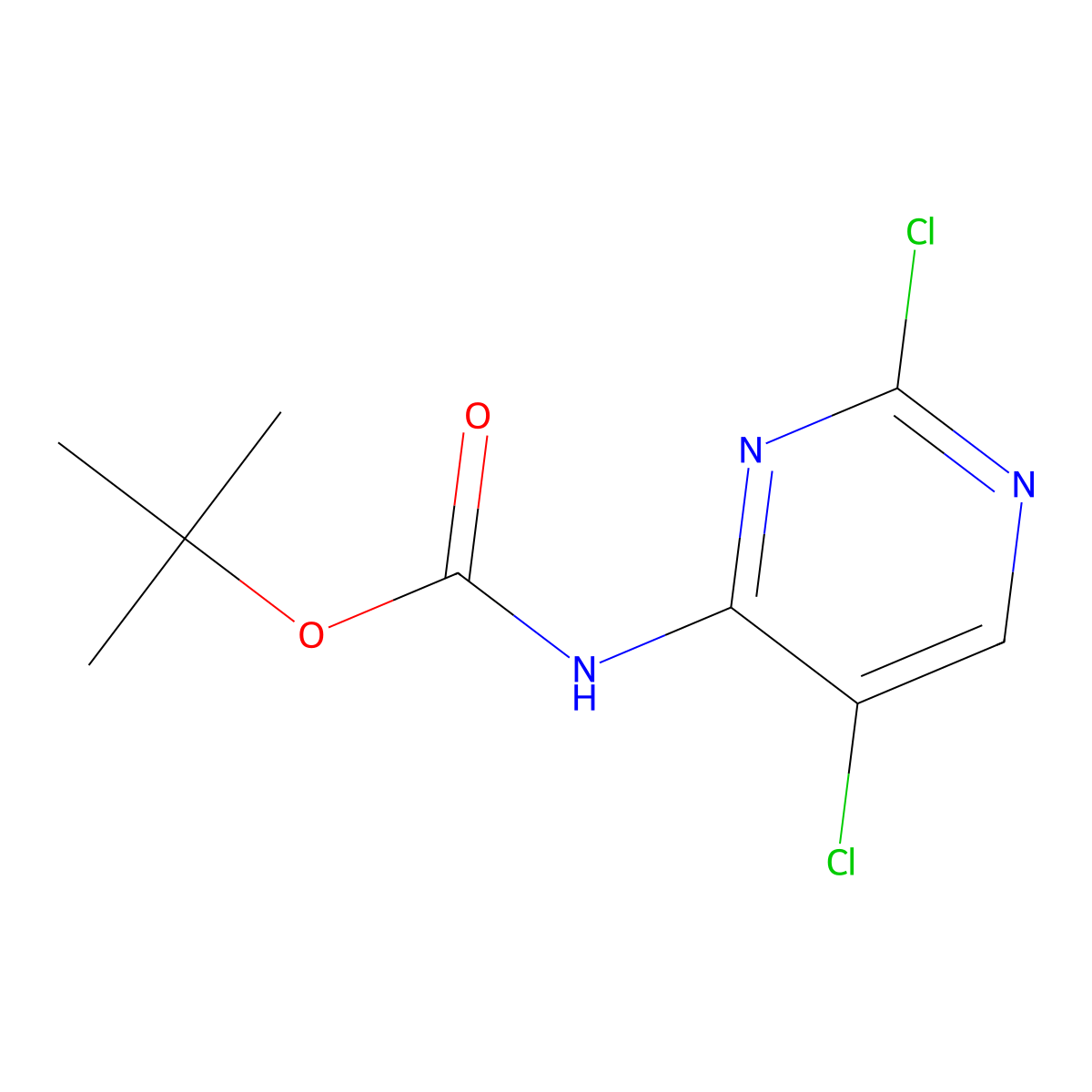 tert-butyl N-(2,5-dichloropyrimidin-4-yl)carbamate molecular structure, CAS 2680760-50-1