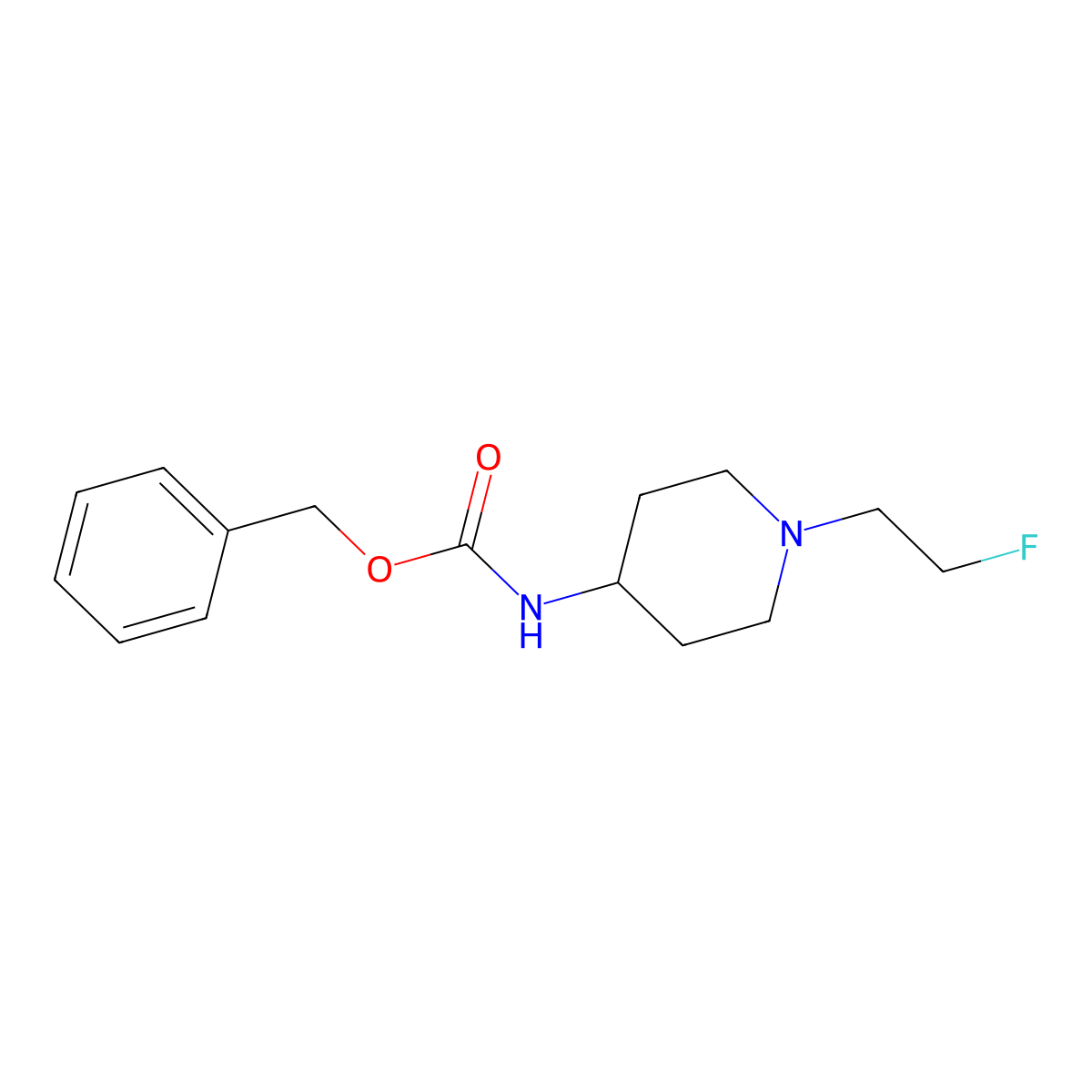 benzyl N-[1-(2-fluoroethyl)piperidin-4-yl]carbamate molecular structure, CAS 2680760-51-2