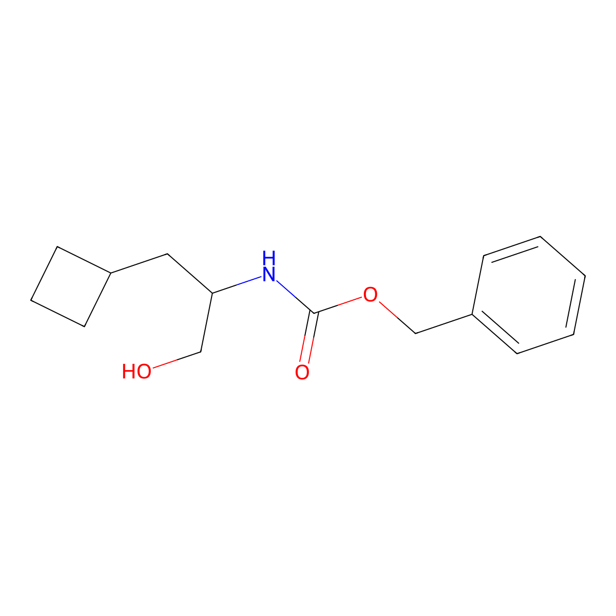 benzyl N-(1-cyclobutyl-3-hydroxypropan-2-yl)carbamate molecular structure, CAS 2680760-60-3