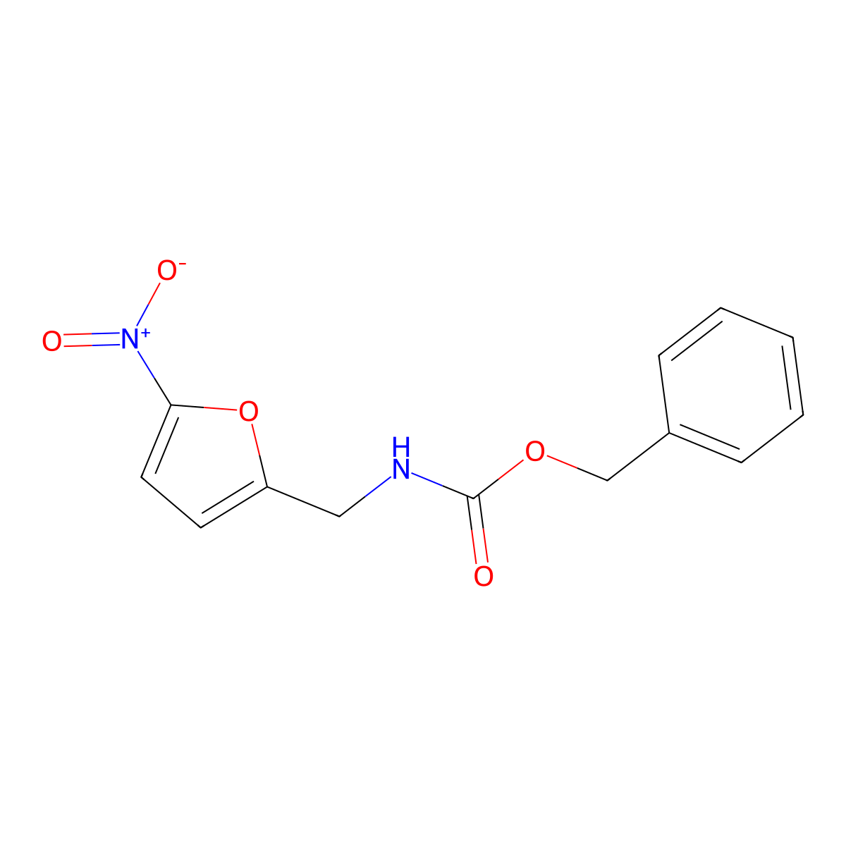 benzyl N-[(5-nitrofuran-2-yl)methyl]carbamate molecular structure, CAS 2680760-64-7