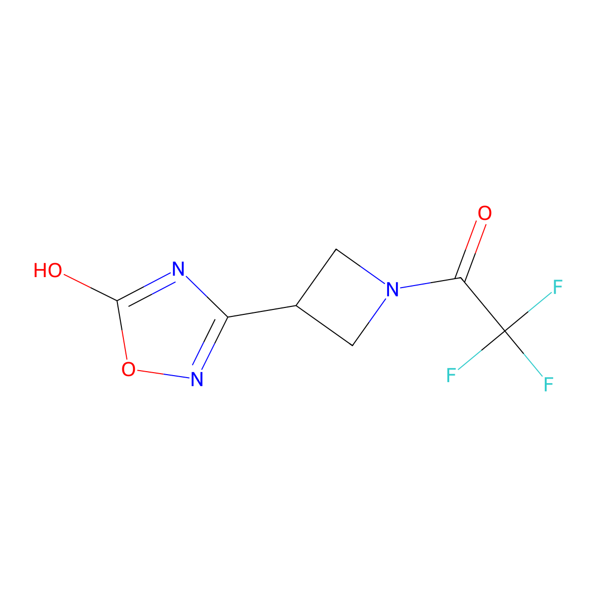 2,2,2-Trifluoro-1-[3-(5-hydroxy-1,2,4-oxadiazol-3-yl)azetidin-1-yl]ethan-1-one molecular structure, CAS 2680760-67-0