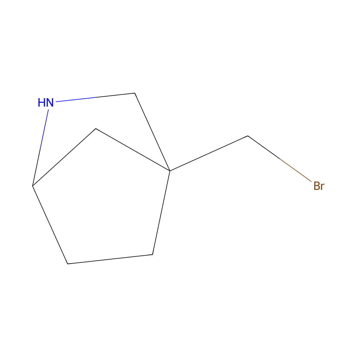 4-(Bromomethyl)-2-azabicyclo[2.2.1]heptane molecular structure, CAS 2680760-74-9