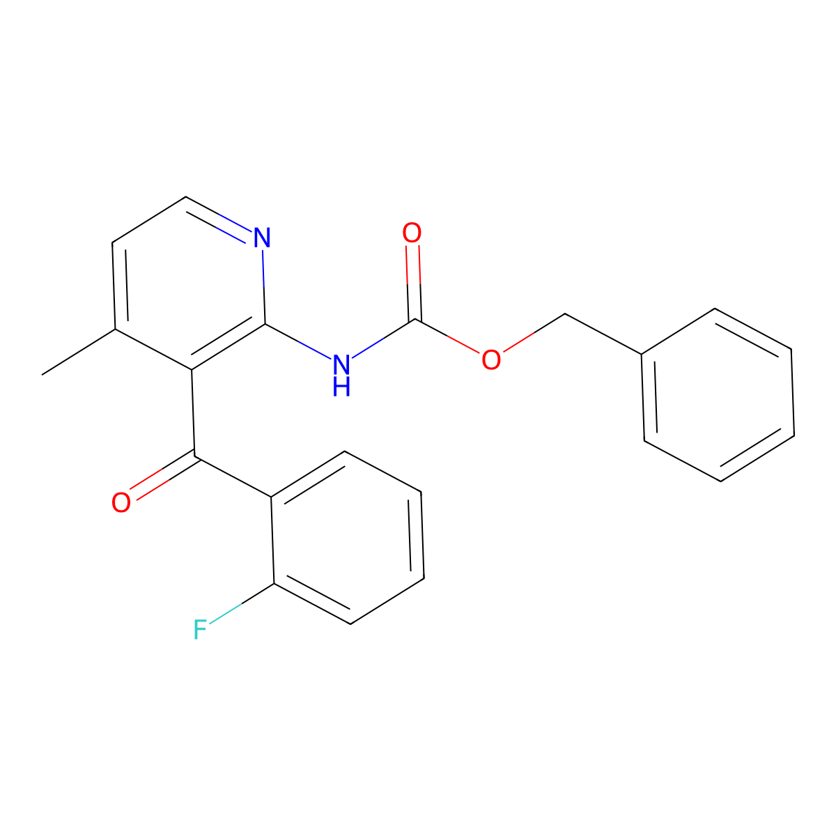 benzyl N-[3-(2-fluorobenzoyl)-4-methylpyridin-2-yl]carbamate molecular structure, CAS 2680760-90-9