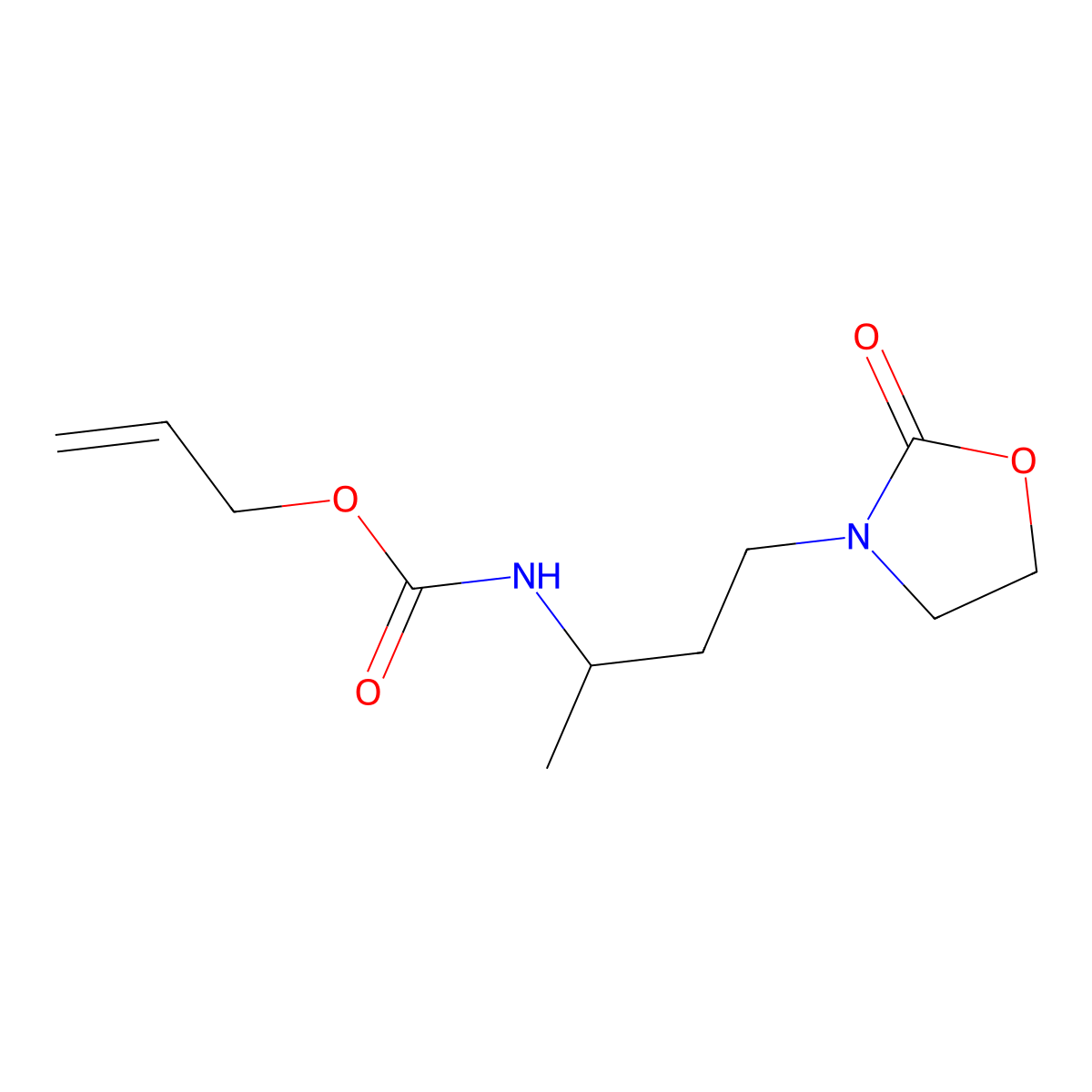 prop-2-en-1-yl N-[4-(2-oxo-1,3-oxazolidin-3-yl)butan-2-yl]carbamate molecular structure, CAS 2680761-07-1