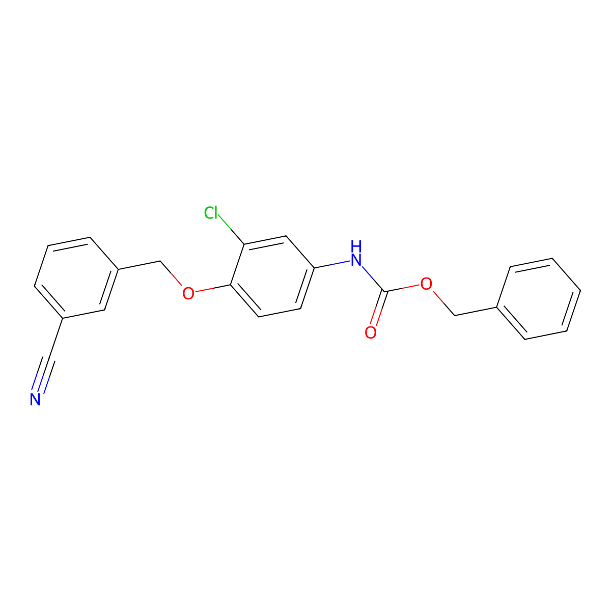 benzyl N-{3-chloro-4-[(3-cyanophenyl)methoxy]phenyl}carbamate molecular structure, CAS 2680761-27-5