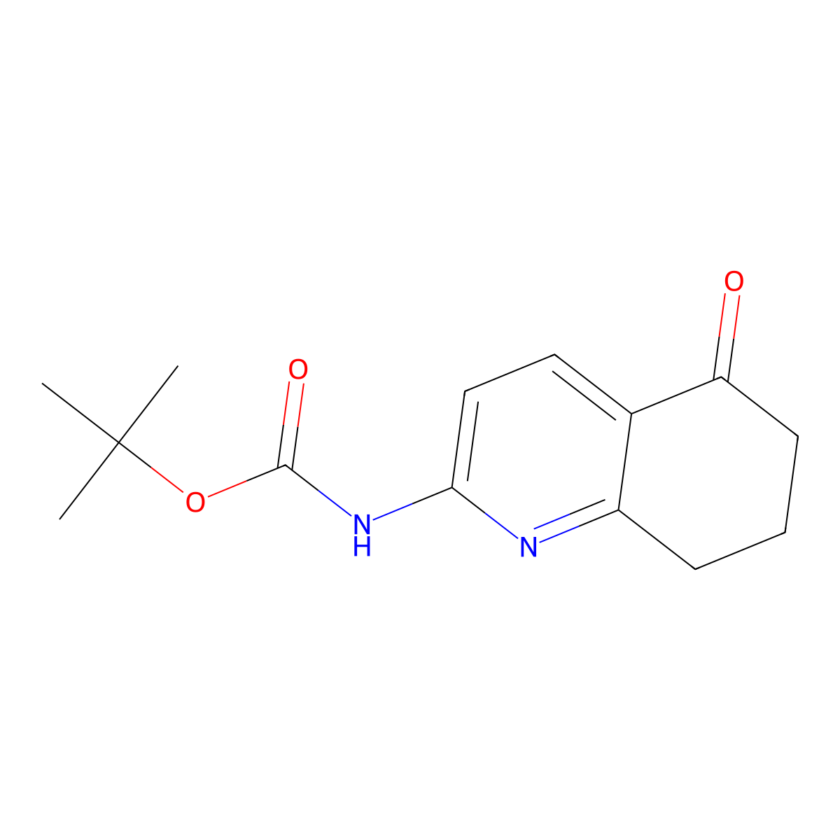 tert-butyl N-(5-oxo-5,6,7,8-tetrahydroquinolin-2-yl)carbamate molecular structure, CAS 2680761-31-1