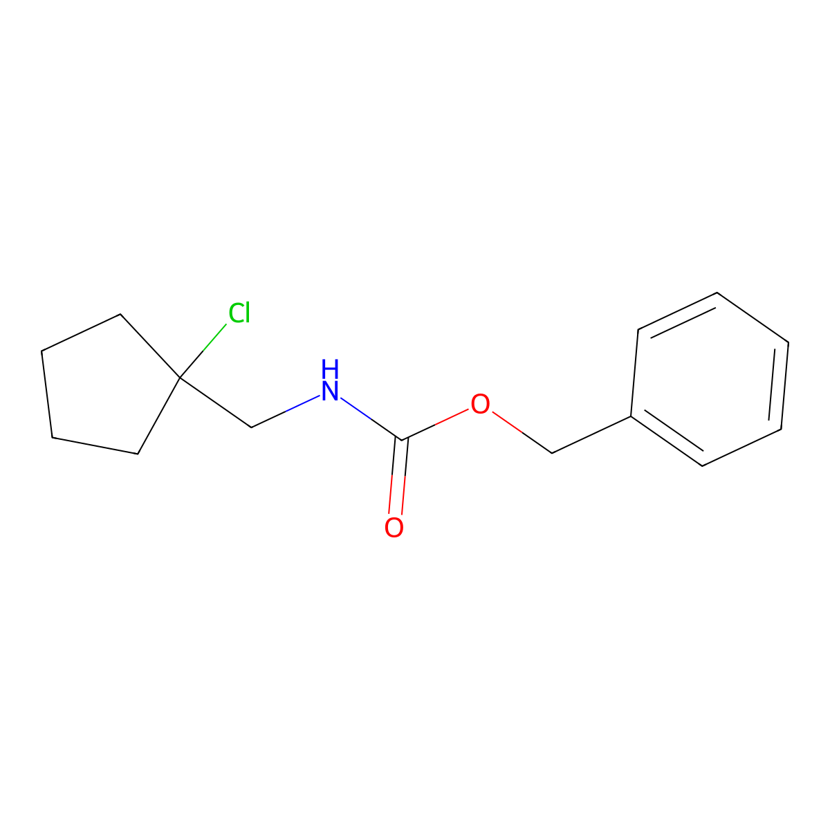 benzyl N-[(1-chlorocyclopentyl)methyl]carbamate molecular structure, CAS 2680761-40-2