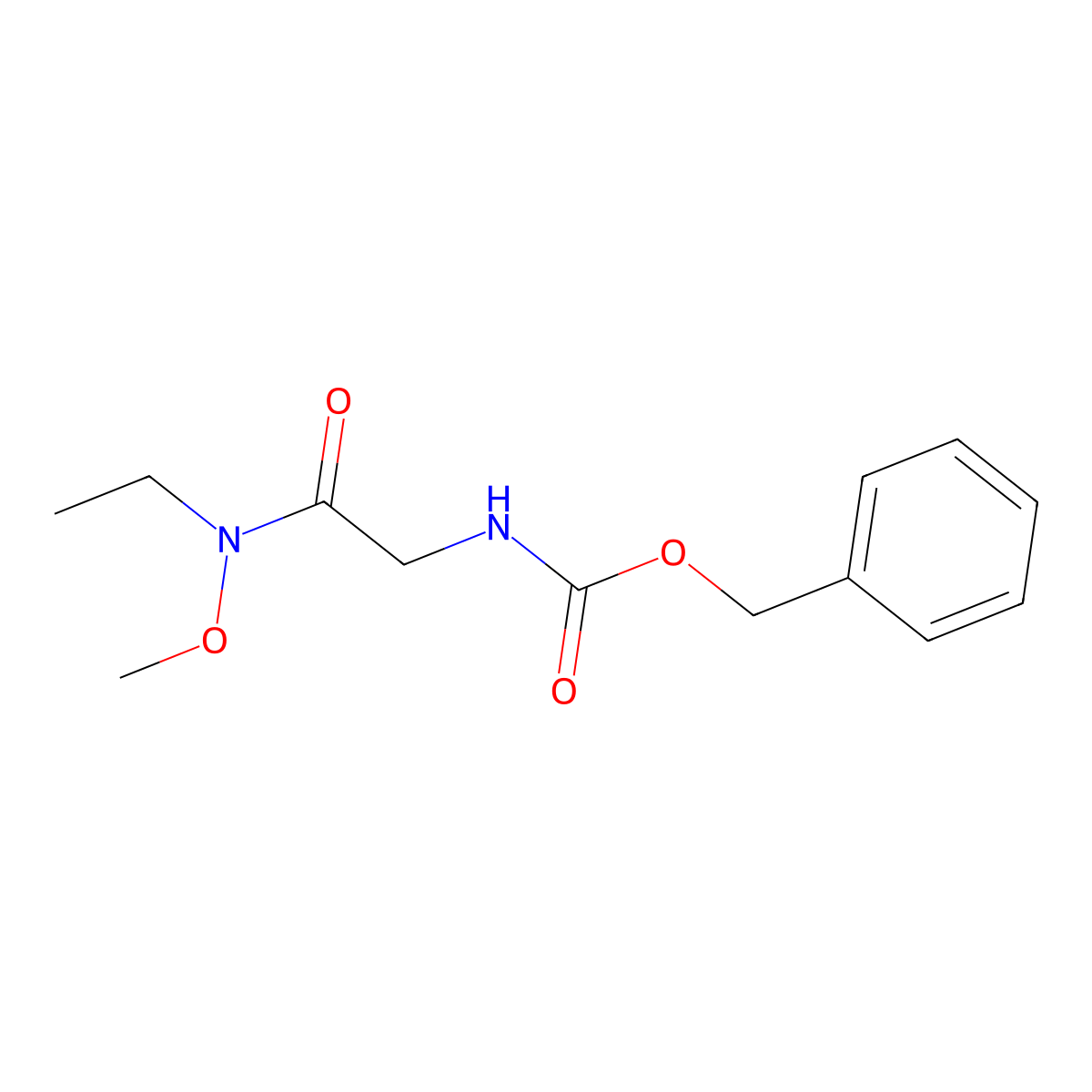 benzyl N-{[ethyl(methoxy)carbamoyl]methyl}carbamate molecular structure, CAS 2680761-74-2